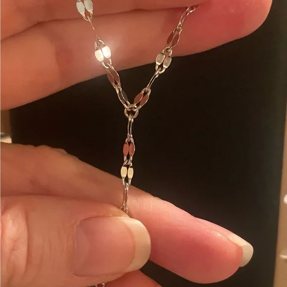 925 Sterling Silver 26” Lariat Y Chain Necklace - Picture 5 of 6